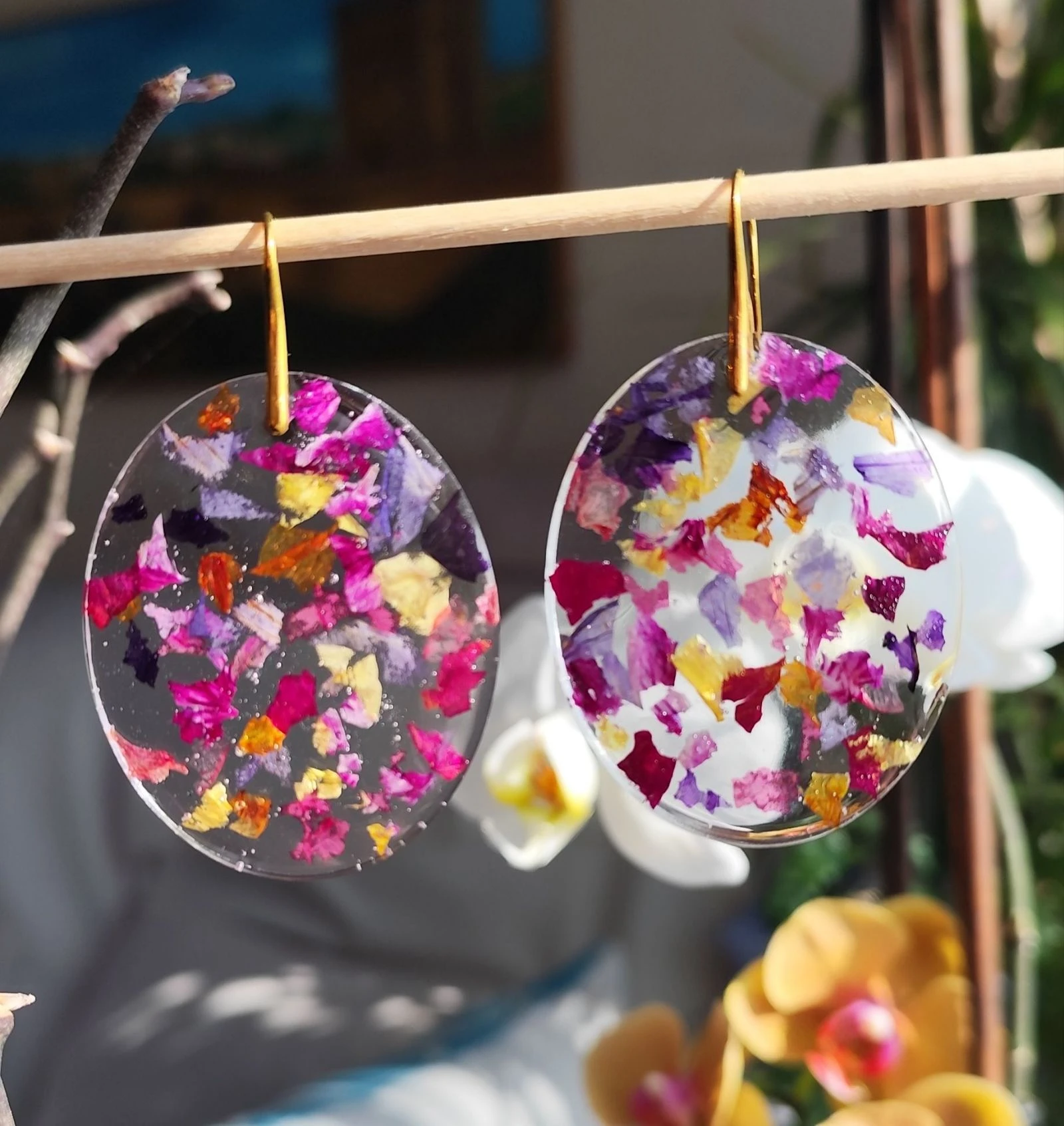 Pendientes #Pétalos de flores #XXL – photo 5